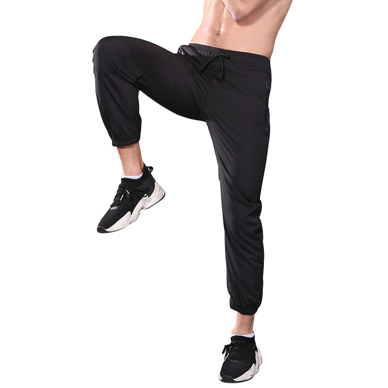 FDMM023-Men's Lightweight Joggers Pants Zipper Pockets Gym Workout Sudatpants
